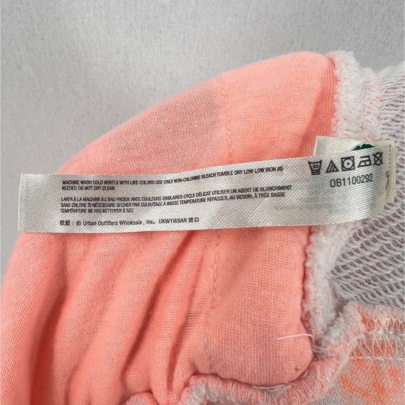 FREE PEOPLE Movement Sweatpants Womens XS White Neon Orange Sun and Done Jogger - Picture 11 of 16